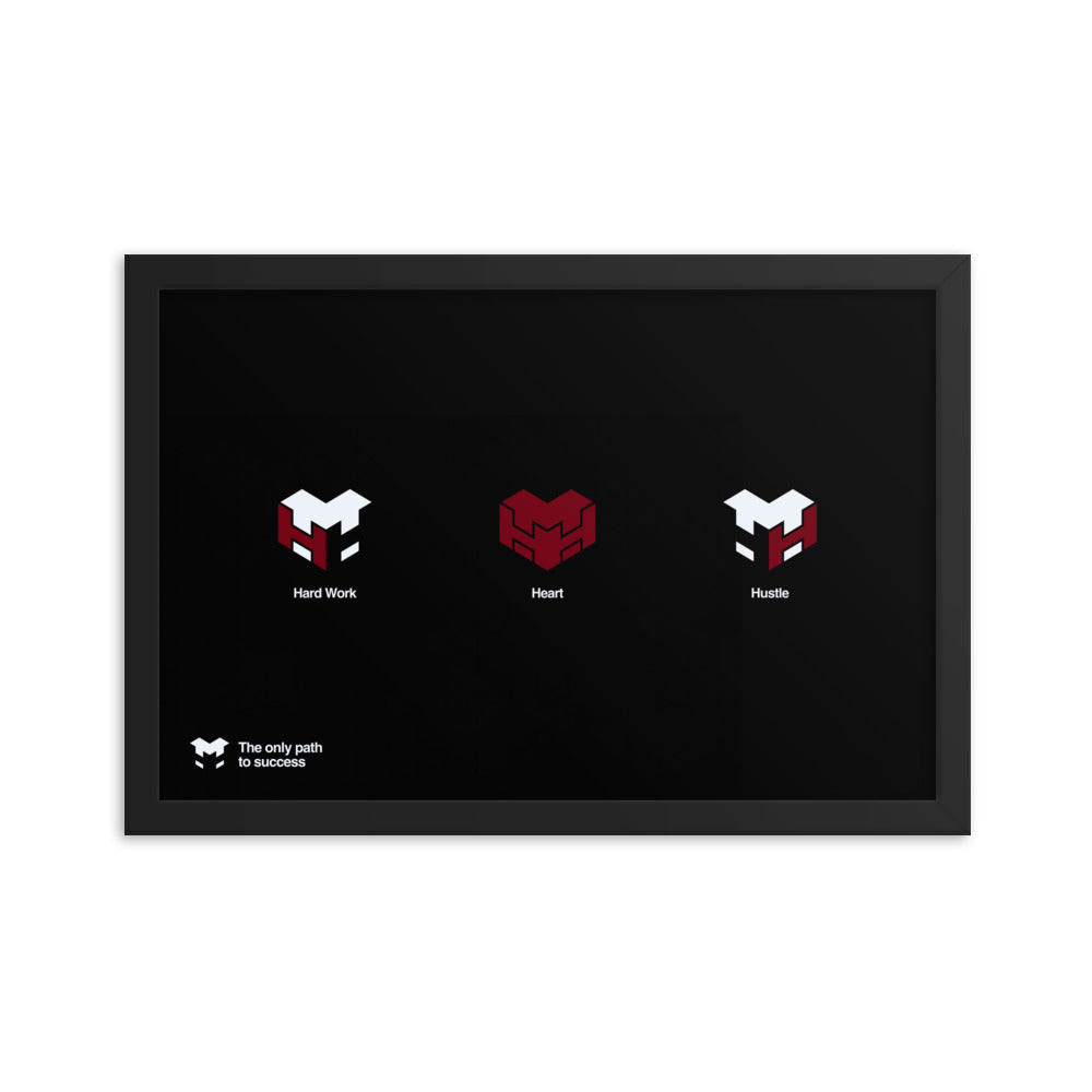 Logo Framed Poster Black