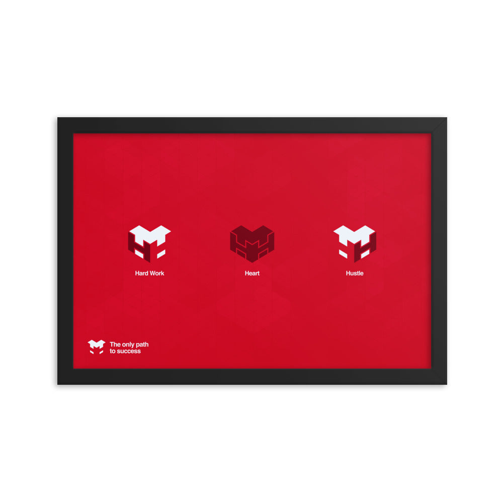 Logo Poster Framed Red