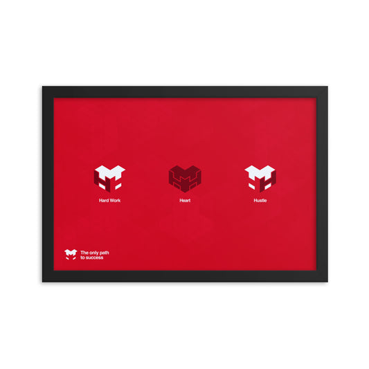 Logo Poster Framed Red