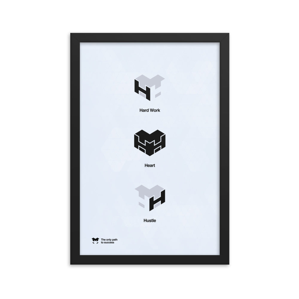 Logo Poster Black and White Framed poster Vertical