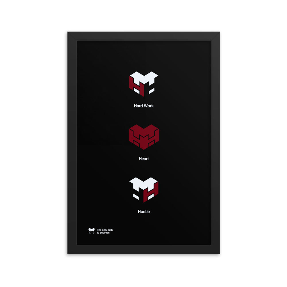 Logo Poster Black Framed Vertical