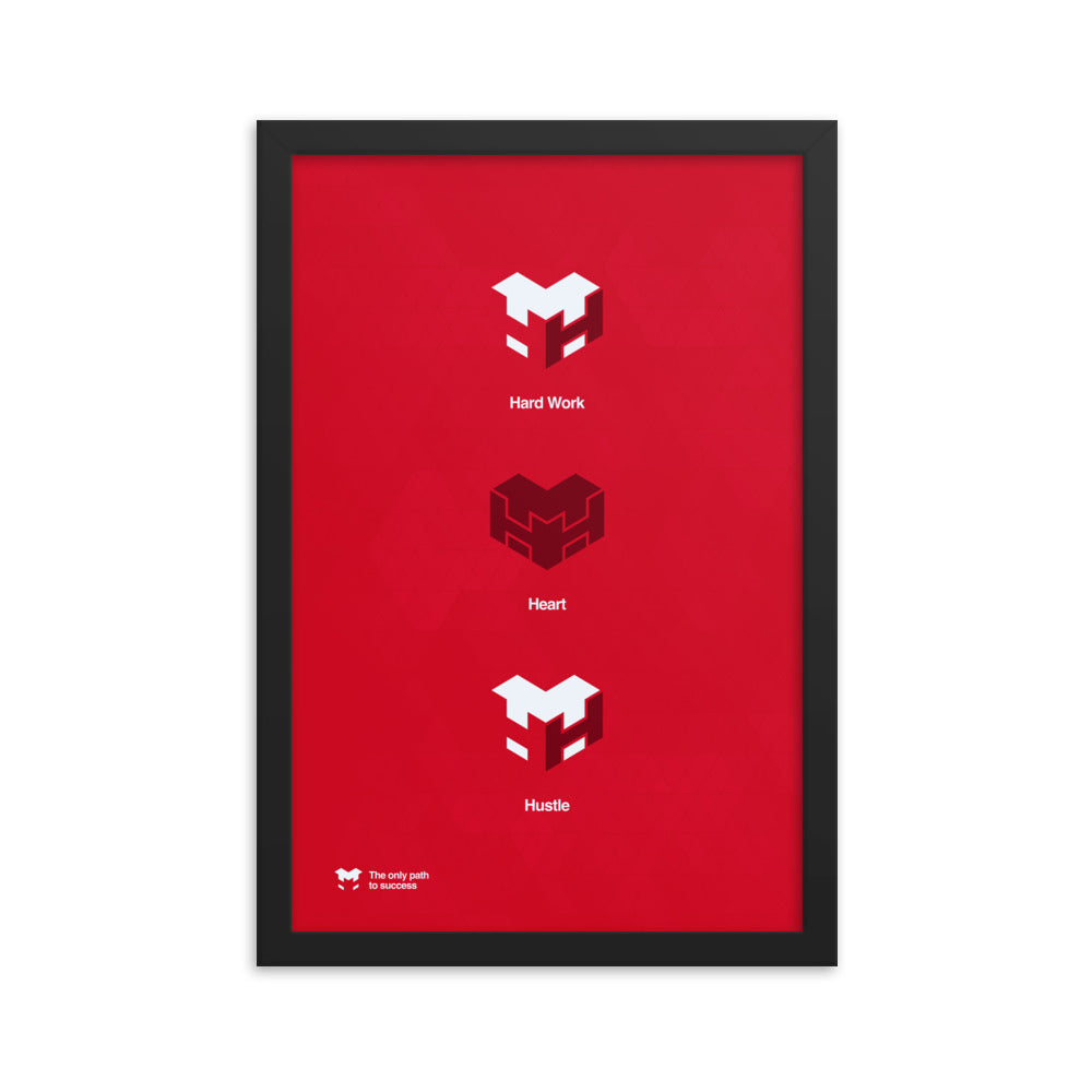 Logo Poster Red Framed Vertical