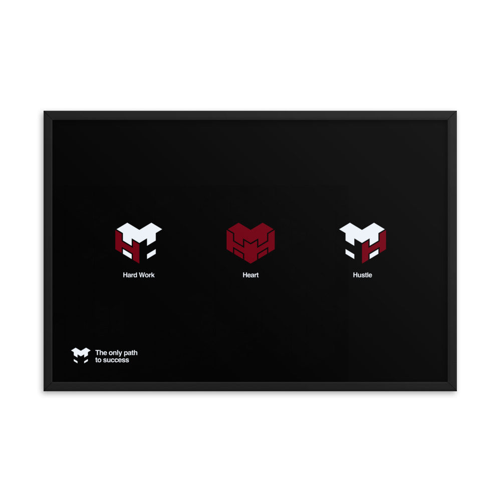 Logo Framed Poster Black