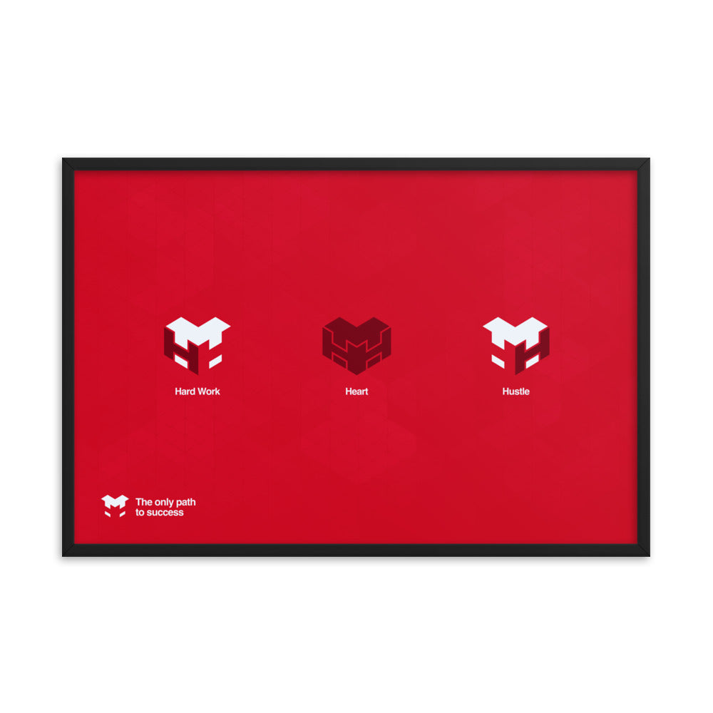 Logo Poster Framed Red