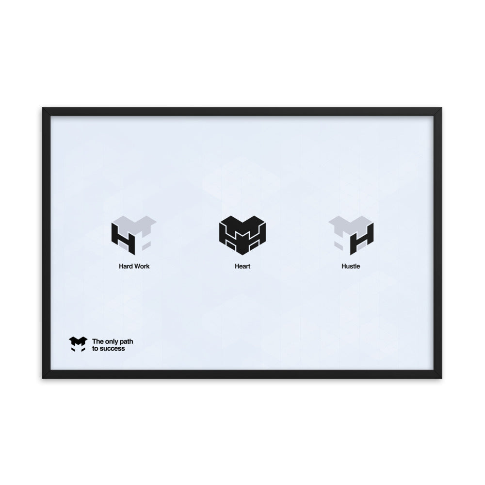 Logo Framed Poster Black and White