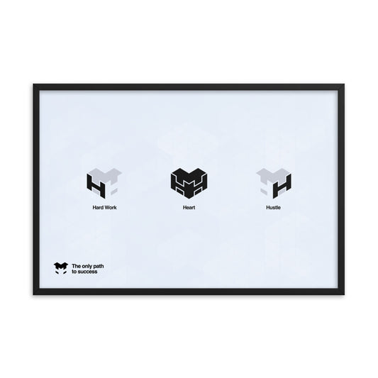 Logo Framed Poster Black and White