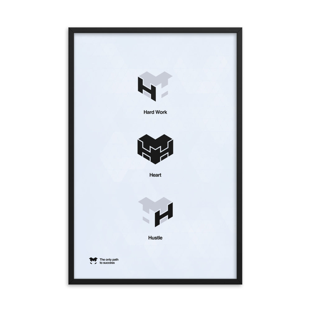 Logo Poster Black and White Framed poster Vertical