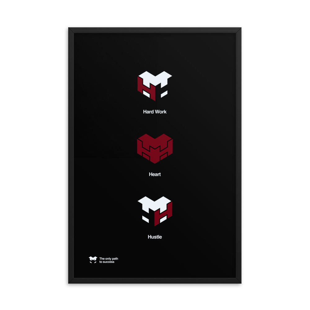 Logo Poster Black Framed Vertical