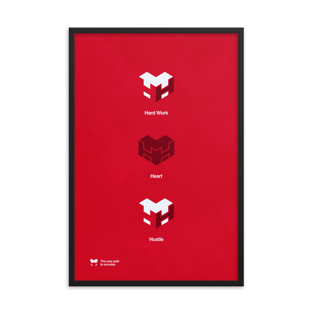 Logo Poster Red Framed Vertical