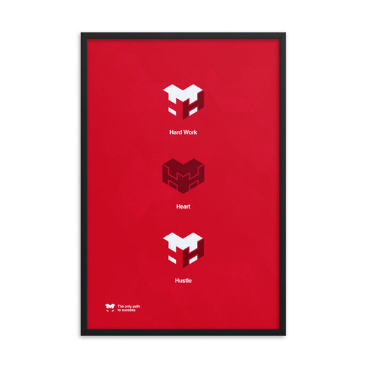 Logo Poster Red Framed Vertical