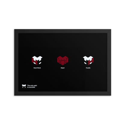 Logo Framed Poster Black