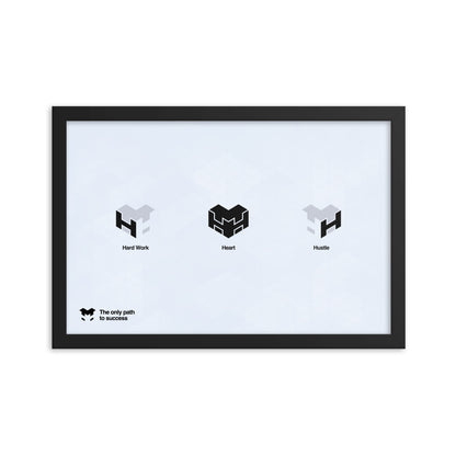 Logo Framed Poster Black and White