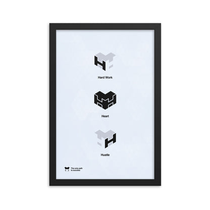Logo Poster Black and White Framed poster Vertical