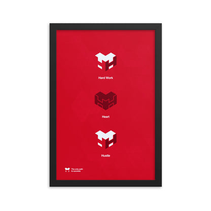 Logo Poster Red Framed Vertical