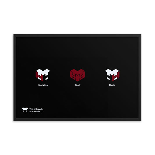 Logo Framed Poster Black