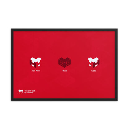Logo Poster Framed Red