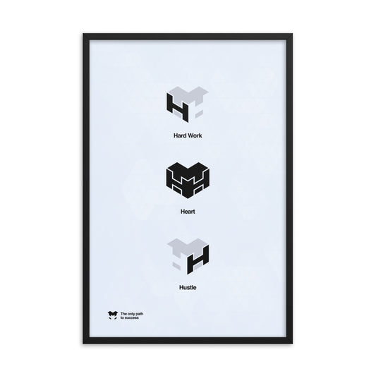 Logo Poster Black and White Framed poster Vertical